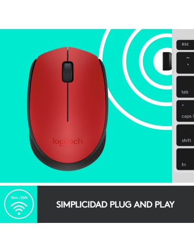 Raton Logitech M171 Rojo